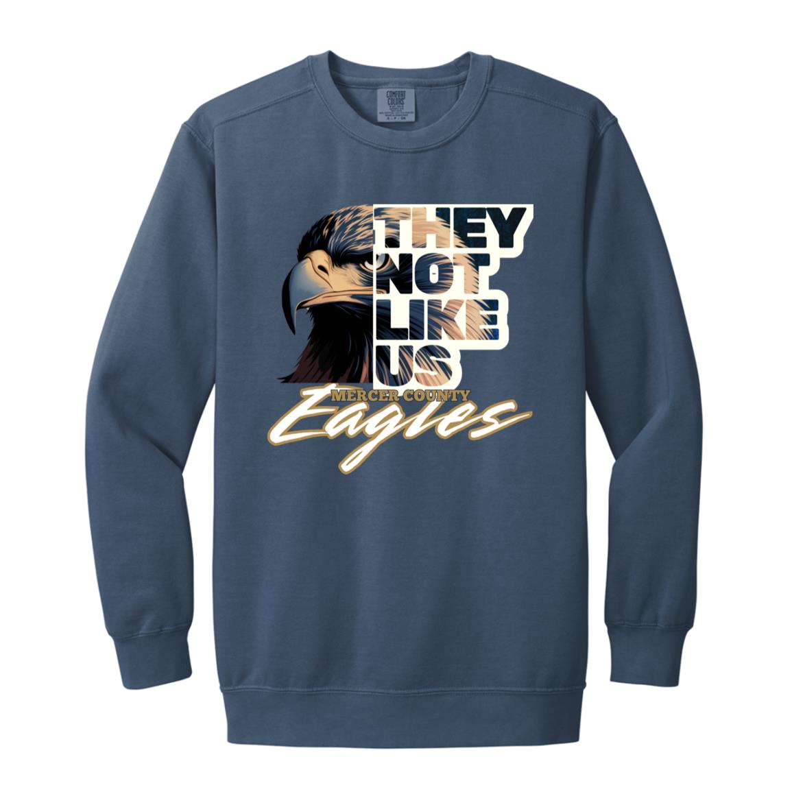 Eagles (3) 1566 Garment-Dyed Adult Crewneck Sweatshirt