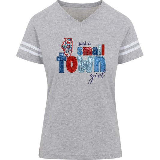 small town girl 3537 LAT Womens Football Tee