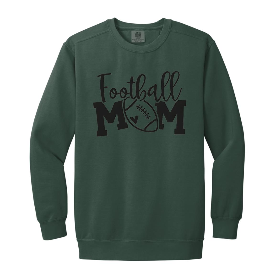 Football Mom 1566 Garment-Dyed Adult Crewneck Sweatshirt