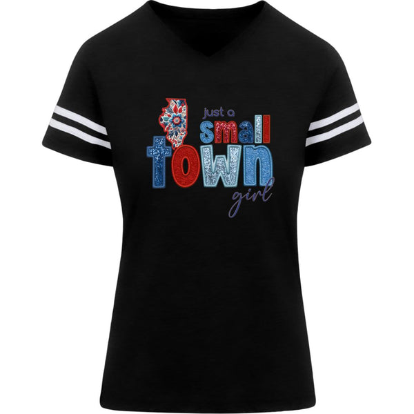 small town girl 3537 LAT Womens Football Tee