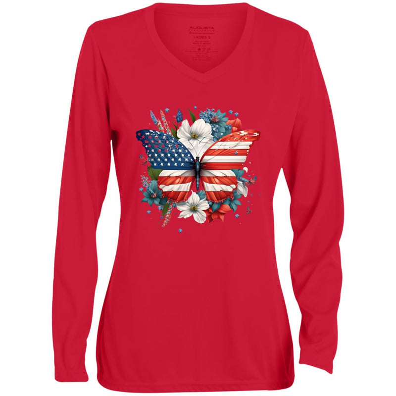 Untitled design (30) 1788 Ladies' Moisture-Wicking Long Sleeve V-Neck Tee