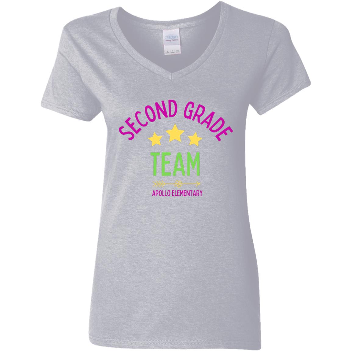 second grade G500VL Ladies' 5.3 oz. V-Neck T-Shirt