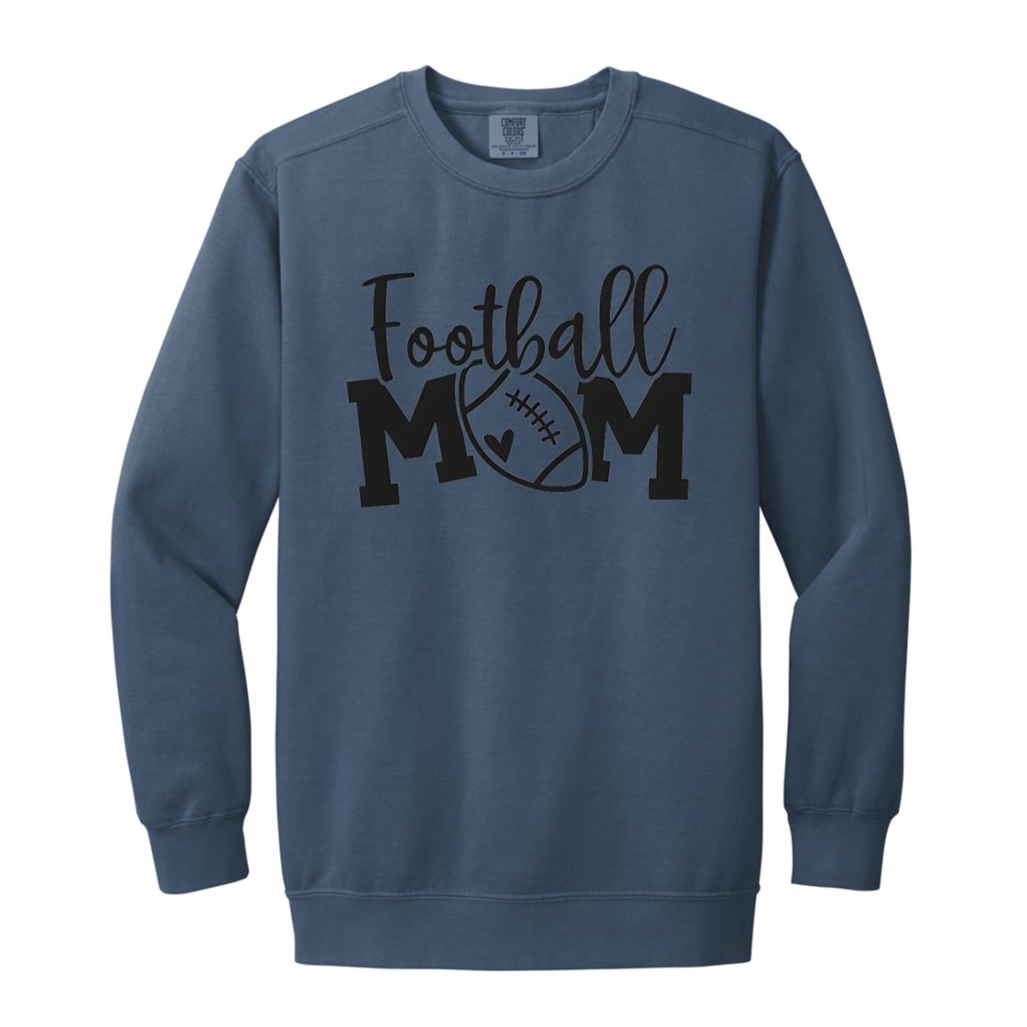 Football Mom 1566 Garment-Dyed Adult Crewneck Sweatshirt