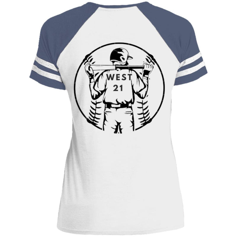 West 00 (1) - DM476 Ladies' Game V-Neck T-Shirt
