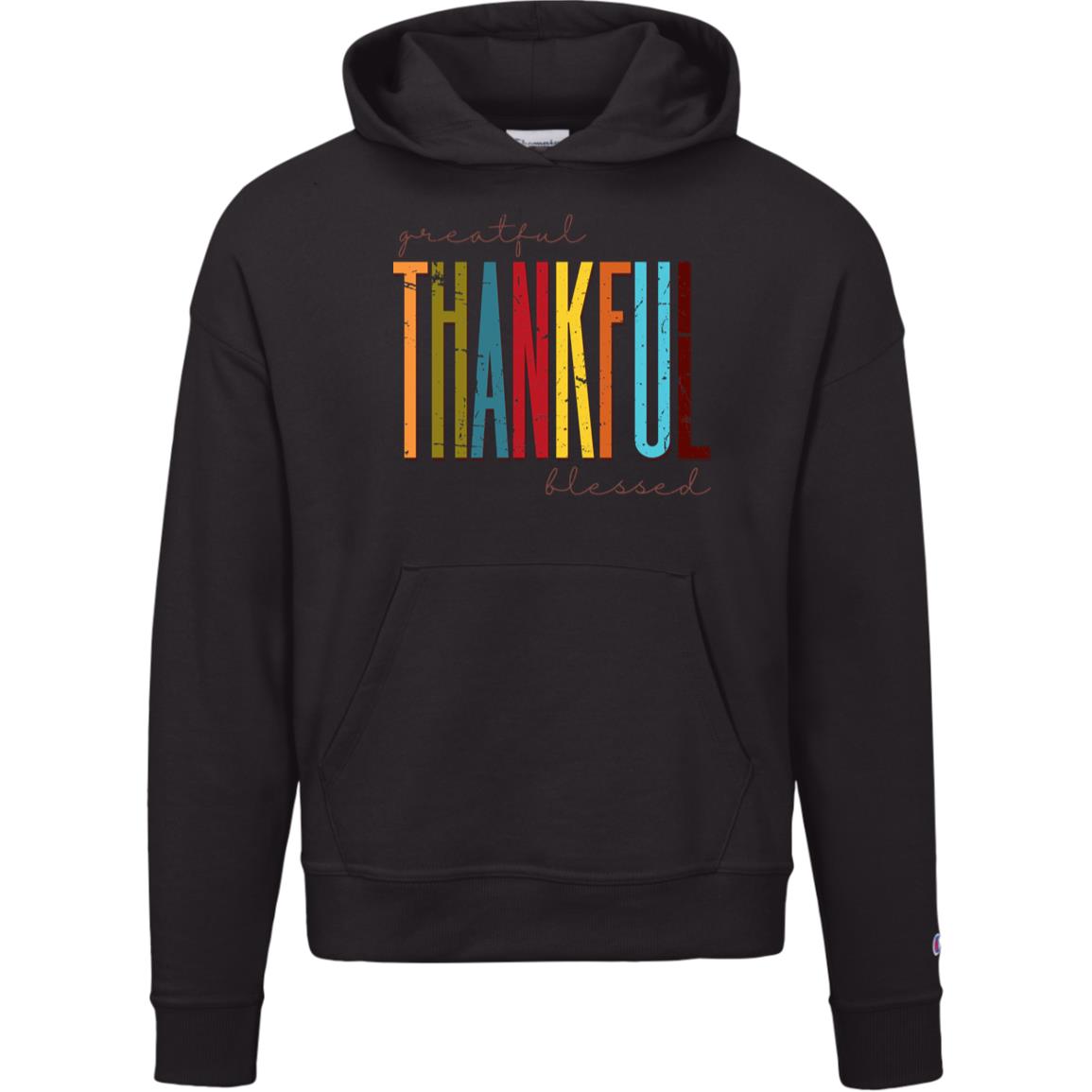 Grateful THANKFUL (2) S760 Champion Womens Powerblend Hoodie