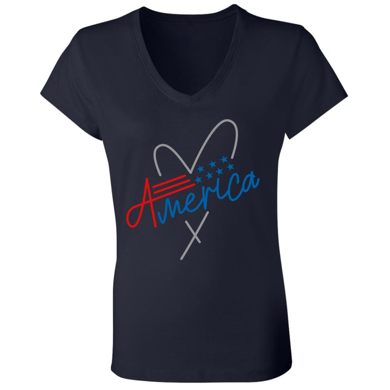 Untitled design (34) B6005 Ladies' Jersey V-Neck T-Shirt