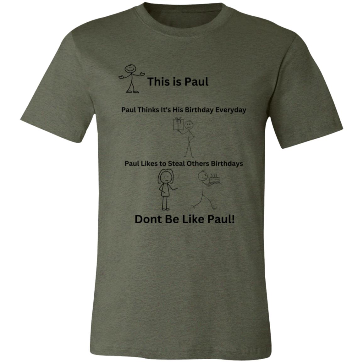 This is Paul 3001C Unisex Jersey Short-Sleeve T-Shirt