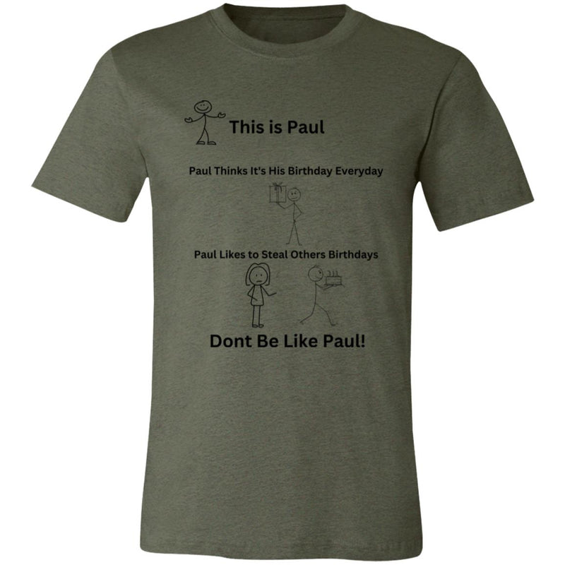 This is Paul 3001C Unisex Jersey Short-Sleeve T-Shirt