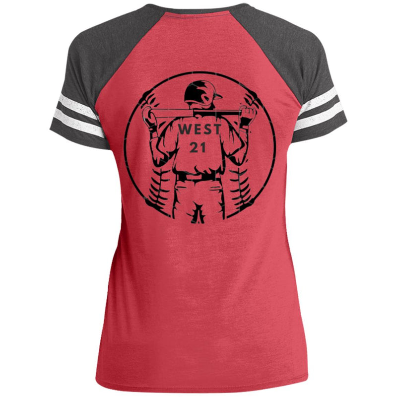 West 00 (1) - DM476 Ladies' Game V-Neck T-Shirt