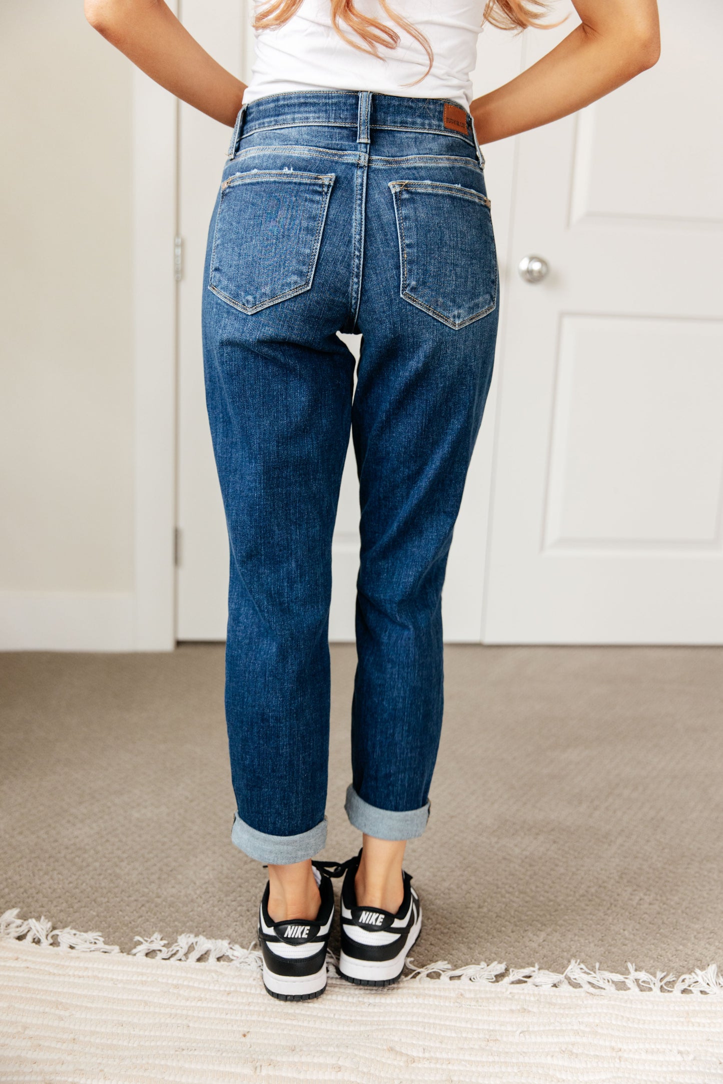 London Midrise Cuffed Boyfriend Judy Blue Jeans