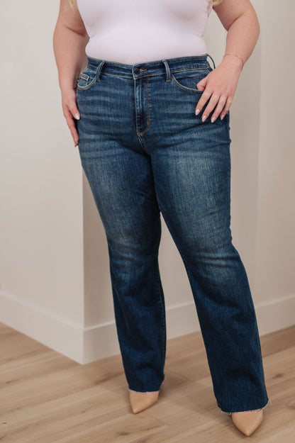 Judy Blue Jeans - Josephine Mid Rise Raw Hem Bootcut Jeans