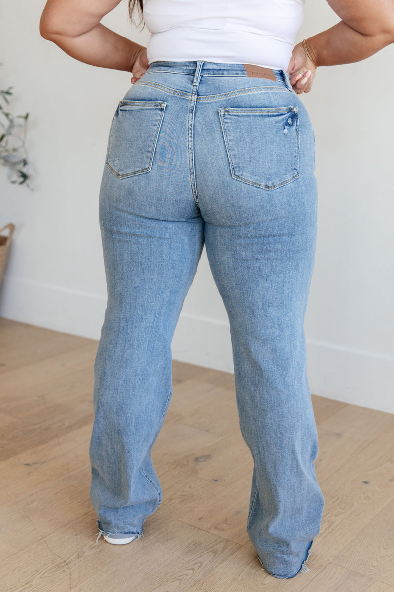 Mildred High Rise V Front Waistband Straight Judy Blue Jeans