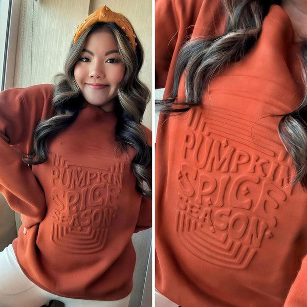 PREORDER: Pumpkin Spice Corn Maze Embossed Sweatshirt