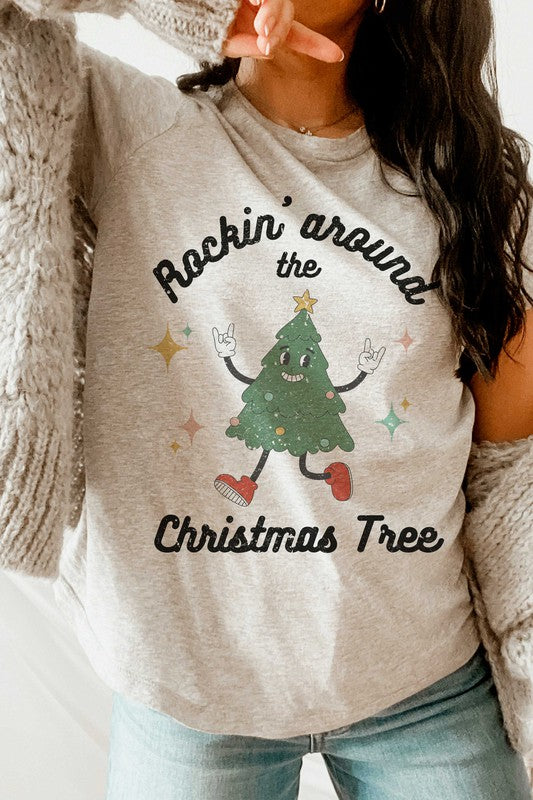 ROCKIN AROUND THE CHRISTMAS TREE Graphic Tee