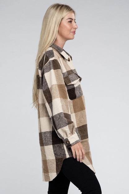 Multi Plaid Long Shacket