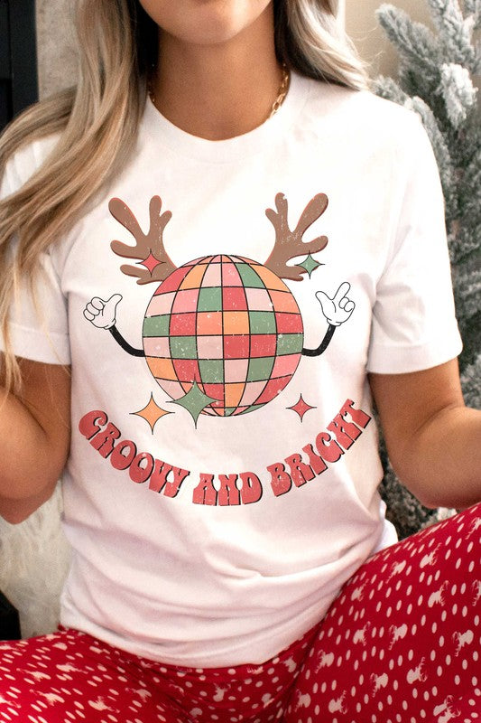 GROOVY AND BRIGHT RUDOLPH Graphic Tee