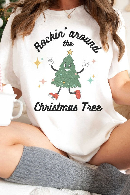 ROCKIN AROUND THE CHRISTMAS TREE Graphic Tee