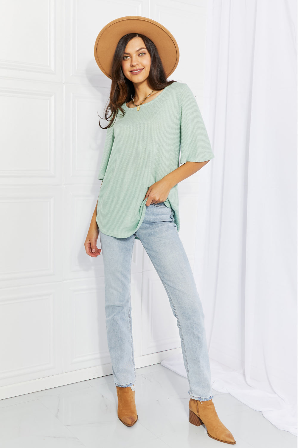 BOMBOM Honeysuckle Flare Sleeve Tunic.