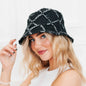 Diamond Print Bucket Hat: Black