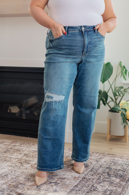 Carrie High Rise Control Top 90's Straight Jeans