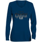 Logged in (1) 1788 Ladies' Moisture-Wicking Long Sleeve V-Neck Tee