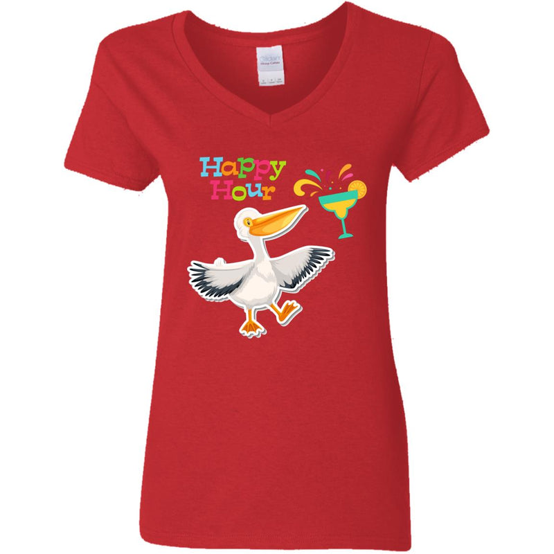 happy hour G500VL Ladies' 5.3 oz. V-Neck T-Shirt