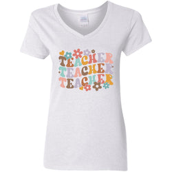 Teacher G500VL Ladies' 5.3 oz. V-Neck T-Shirt