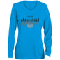 Logged in (1) 1788 Ladies' Moisture-Wicking Long Sleeve V-Neck Tee