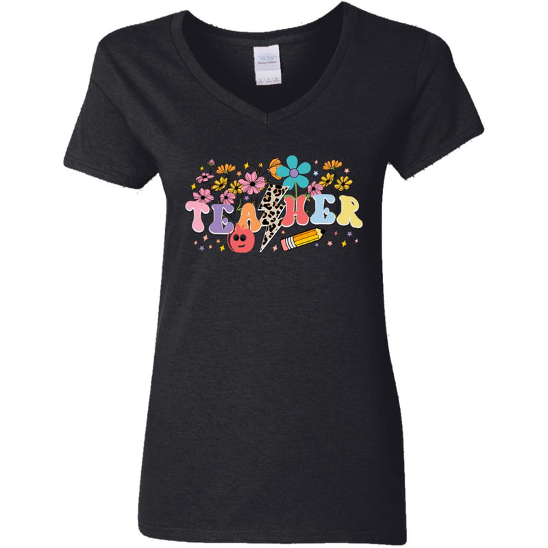 Teacher G500VL Ladies' 5.3 oz. V-Neck T-Shirt