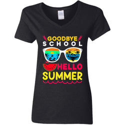 good bye school summer t-shirt design-01 G500VL Ladies' 5.3 oz. V-Neck T-Shirt