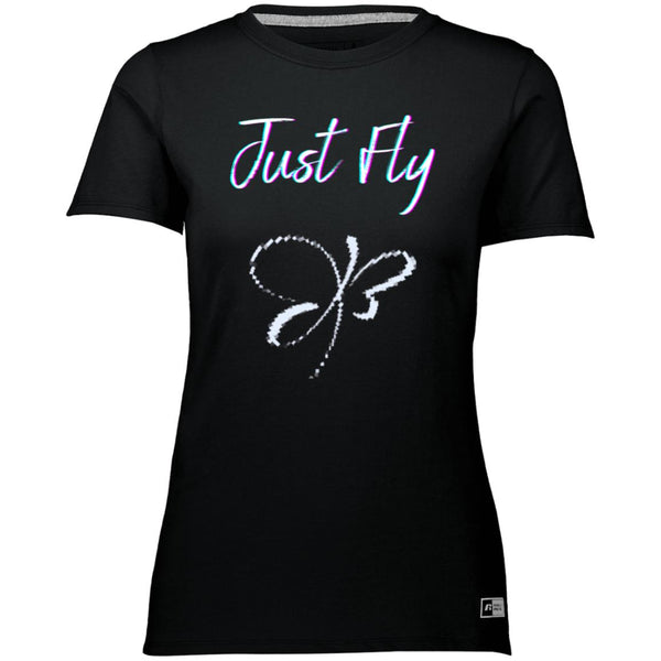just fly (2) 64STTX Ladies’ Essential Dri-Power Tee