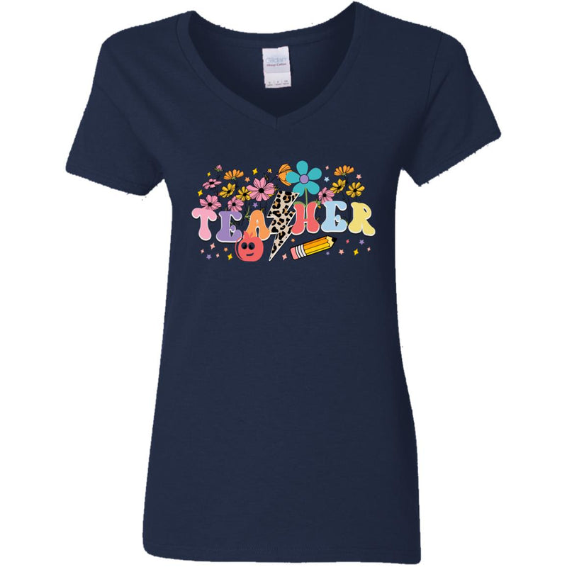 Teacher G500VL Ladies' 5.3 oz. V-Neck T-Shirt