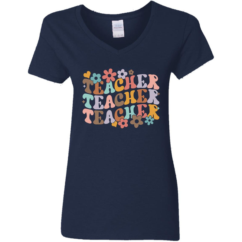 Teacher G500VL Ladies' 5.3 oz. V-Neck T-Shirt
