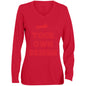 1788 Ladies' Moisture-Wicking Long Sleeve V-Neck Tee