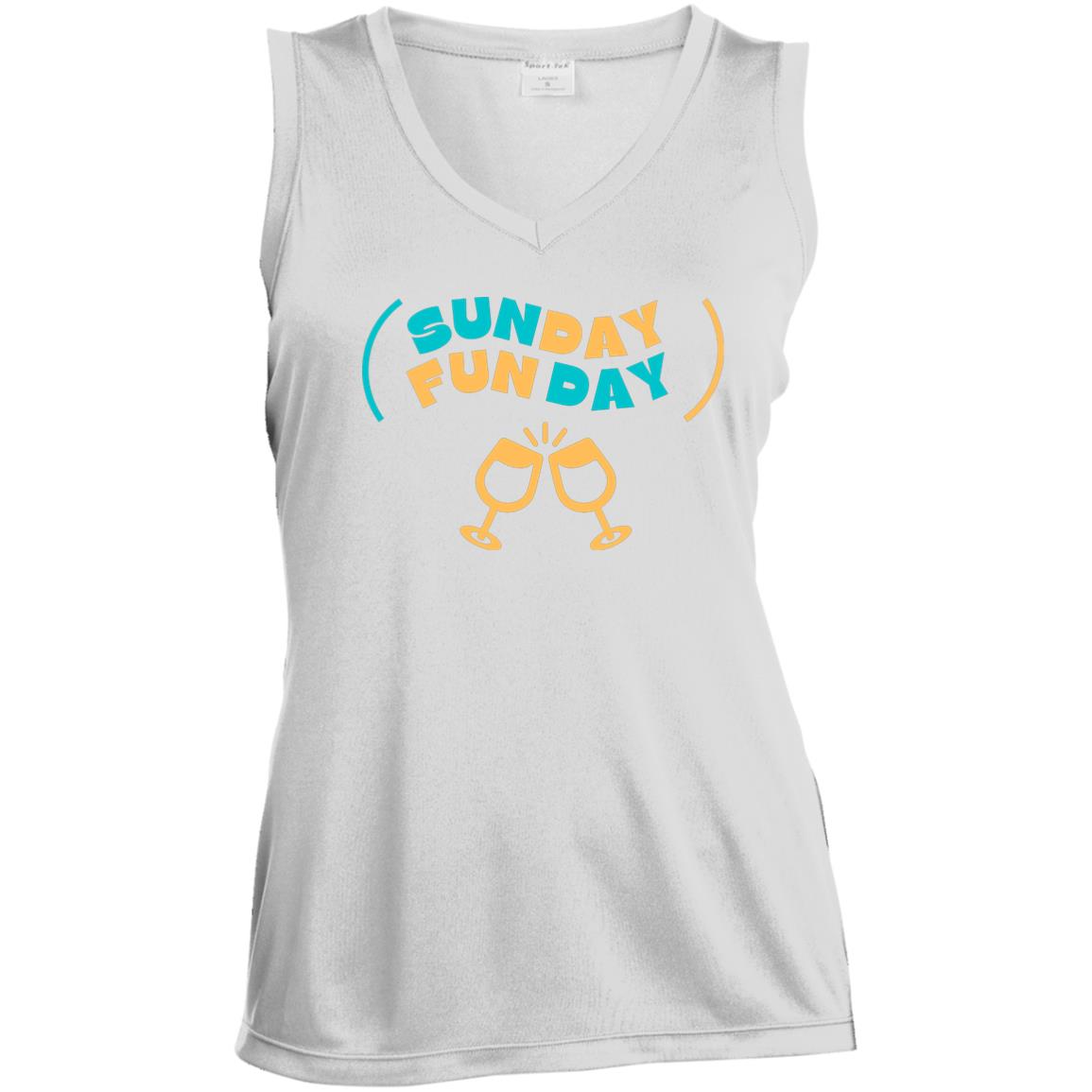 Sunday! LST352 Ladies' Sleeveless V-Neck Performance Tee