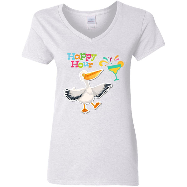 happy hour G500VL Ladies' 5.3 oz. V-Neck T-Shirt