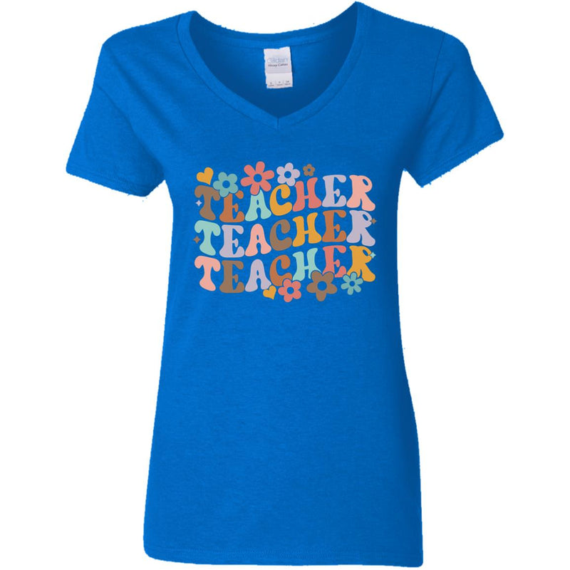 Teacher G500VL Ladies' 5.3 oz. V-Neck T-Shirt