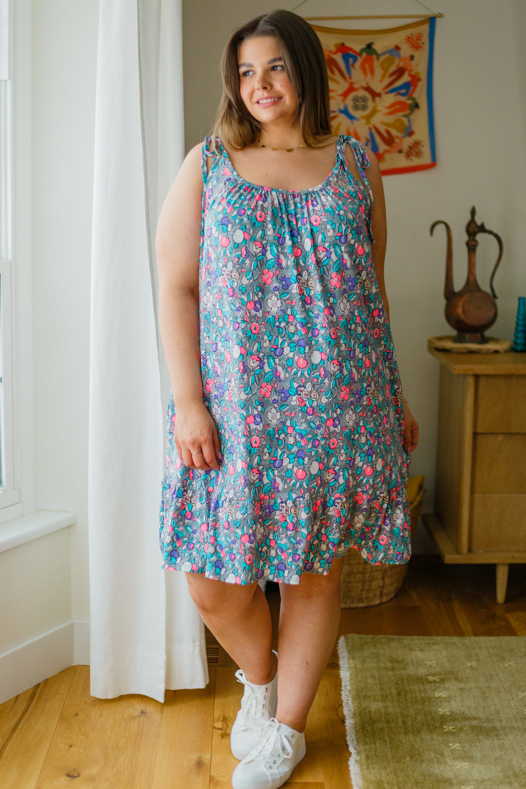 Floral Essence Tie Strap Dress