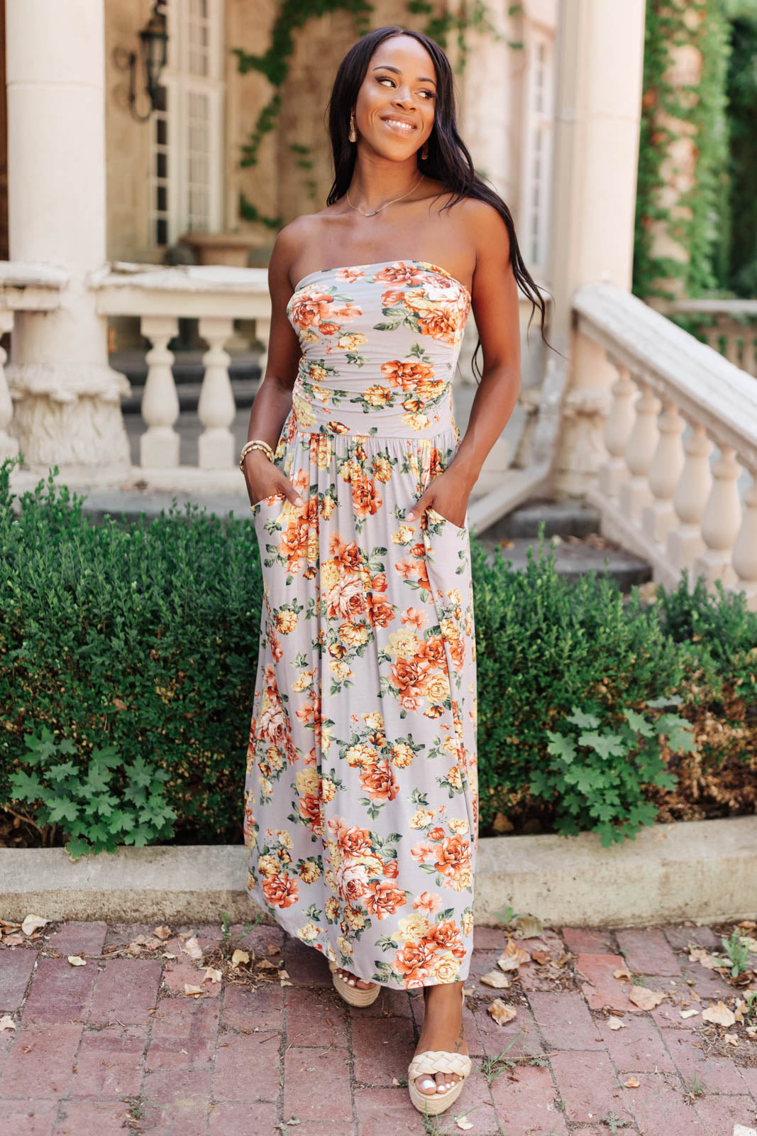 Romantic Roses Maxi Dress in Lavender