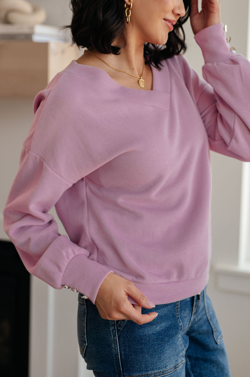 Totally Verified Long Sleeve V-Neck Top